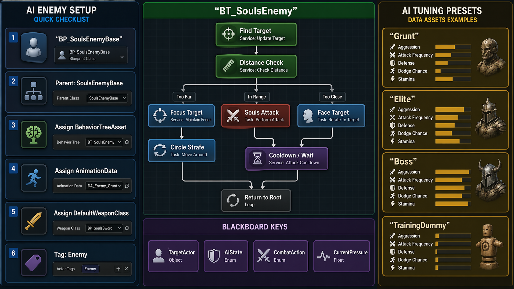 AI Enemy Setup and Behavior Tree Flow